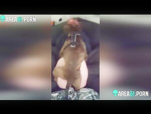 HUSBAND LET A DOG FUCK HIS BIG ASS WIFE