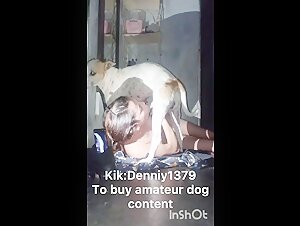 Woman facefucked by her dog